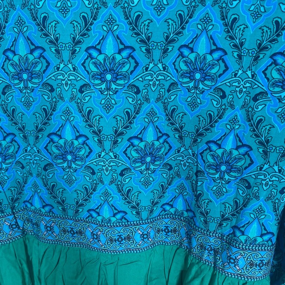 {NWT} Gypsy Style Boho Blouse Ocean Turquoise S/M - Picture 9 of 11